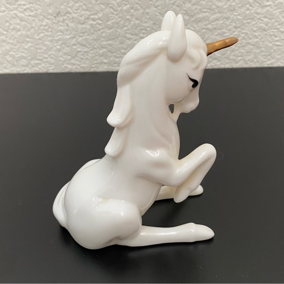 Vintage ENESCO Fine Bone China Porcelain 4.5” White Unicorn Figurine - Picture 2 of 14